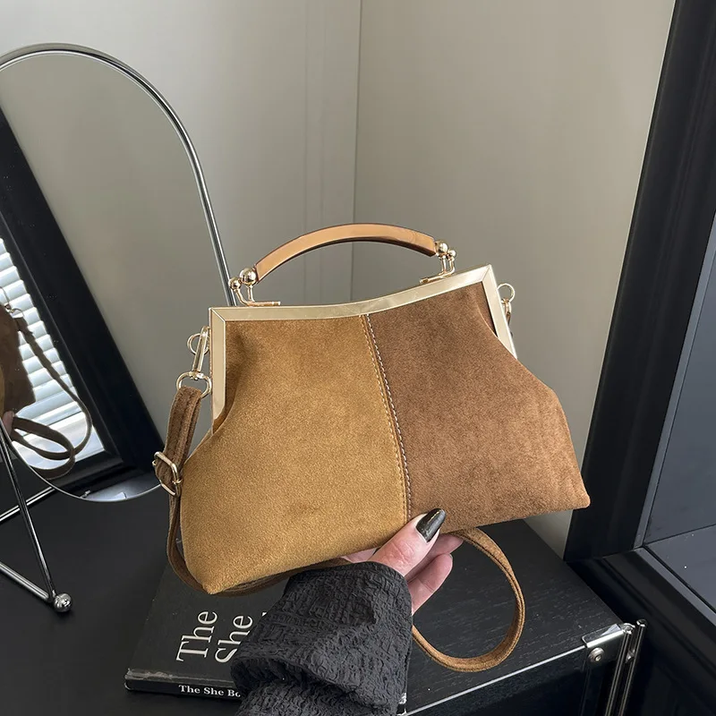 

2025 Niche Women's Handbag, Vintage Style Genuine Leather Multi-way Crossbody Purse, Retro Chic Large Capacity Tote for Work