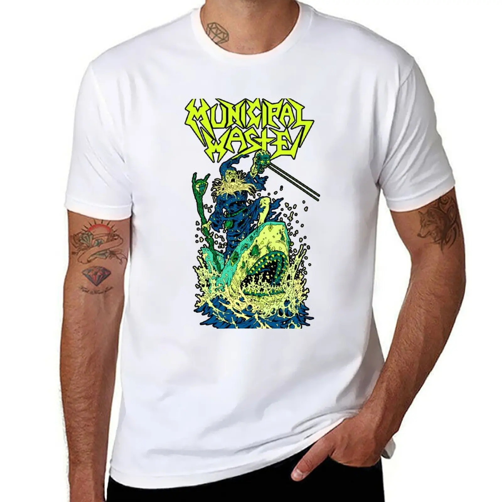 

Zombie Shark and Skull Witch T-Shirt anime t shirts oversize t shirt man luxury t shirt man designer T-Shirt