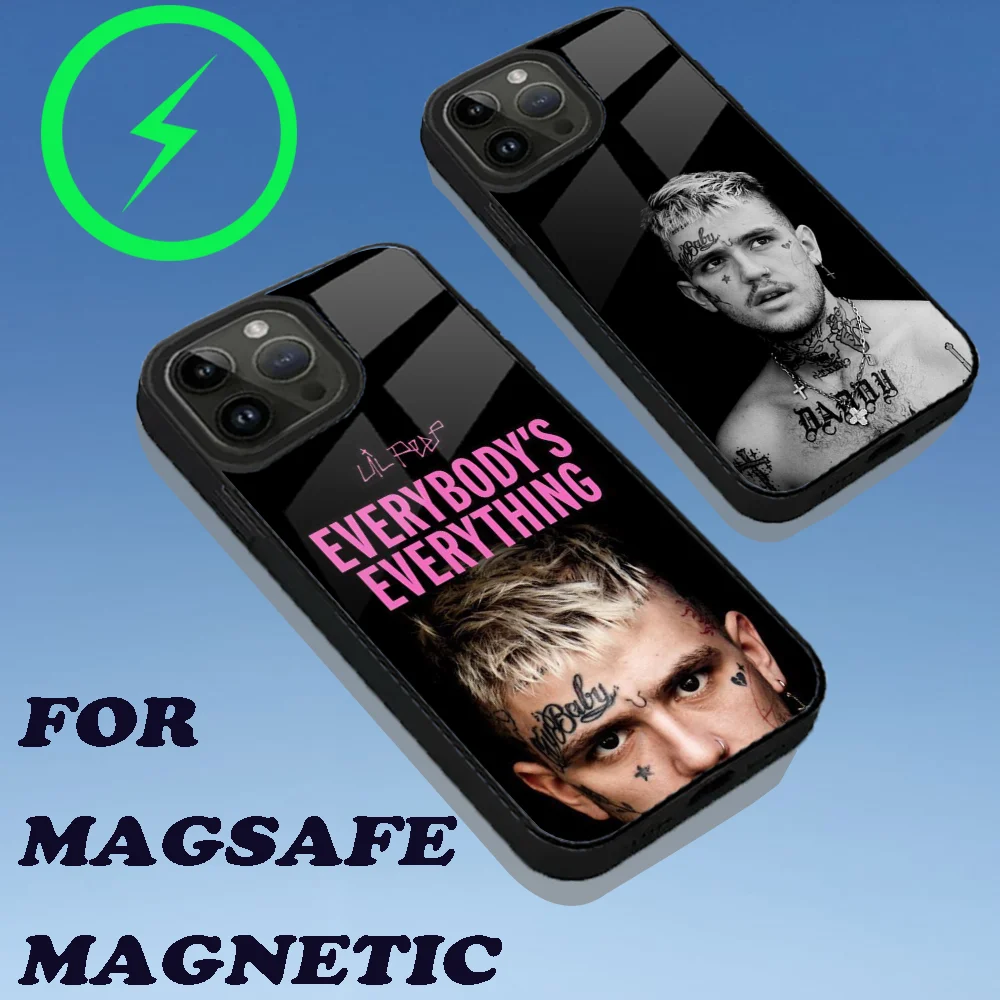 Phone Case For iPhone 15,14,13,12,11,Plus,Pro,Max Mini Magsafe L-Lil Peep crybaby Magnetic Wireless Charging