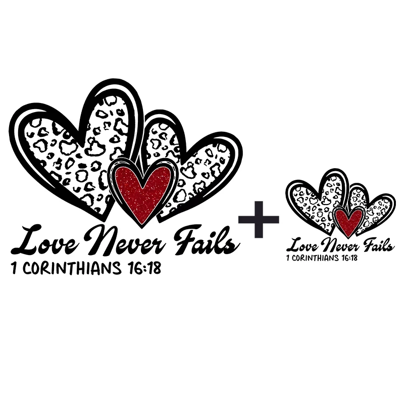 Heart Love Heat Transfer Clothes Stickers Iron On Patches Diy Shirt Accessory Sticker For Clothes Decal Factory Wholesale