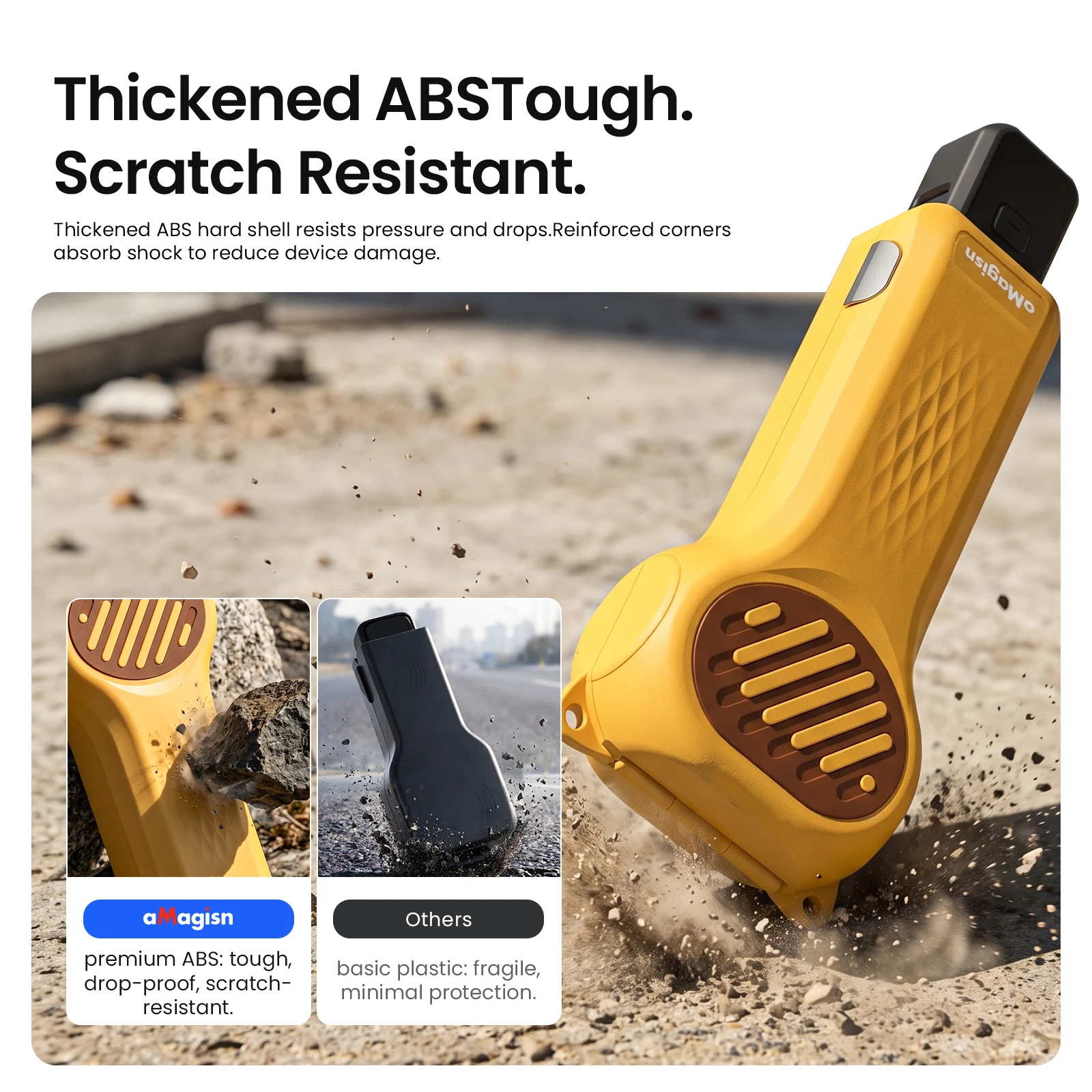 aMagisn Protective Case Anti-Drop Bottom Cutout Design Built-in Lanyard Hole Screen & Gimbal Protection for DJI Osmo Pocket 4P