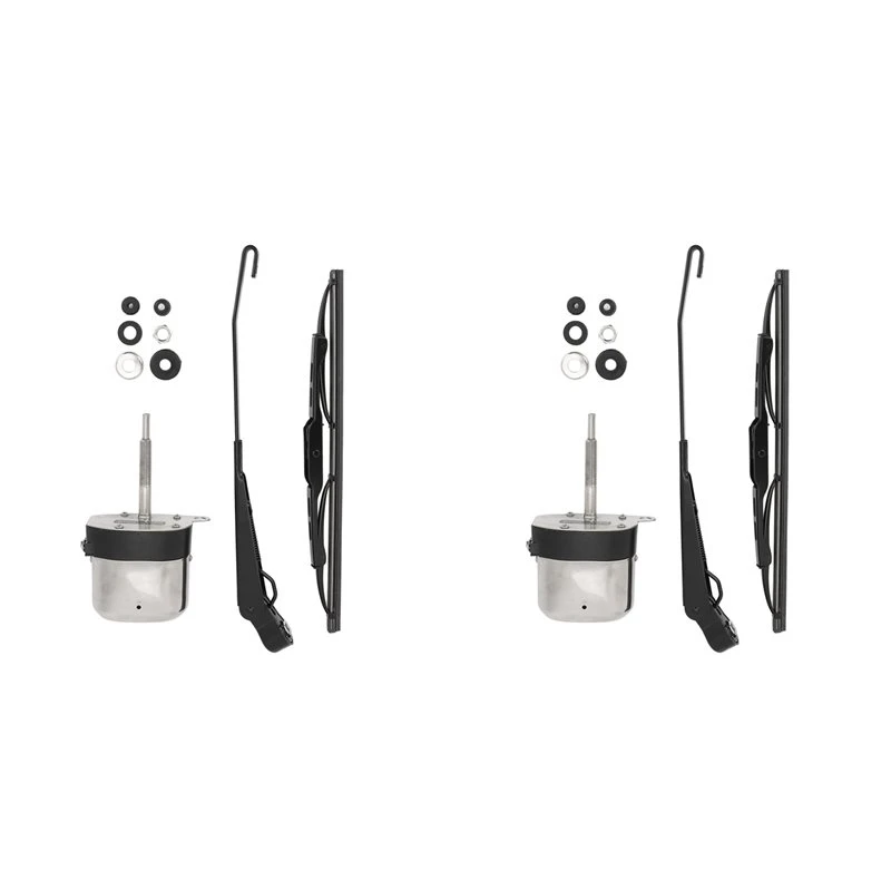 2X Electric Motor Wiper Powerful Wear Protected Wiper Motor Blade Kit For Tractor Fishing Boat ATV UTV-L94A