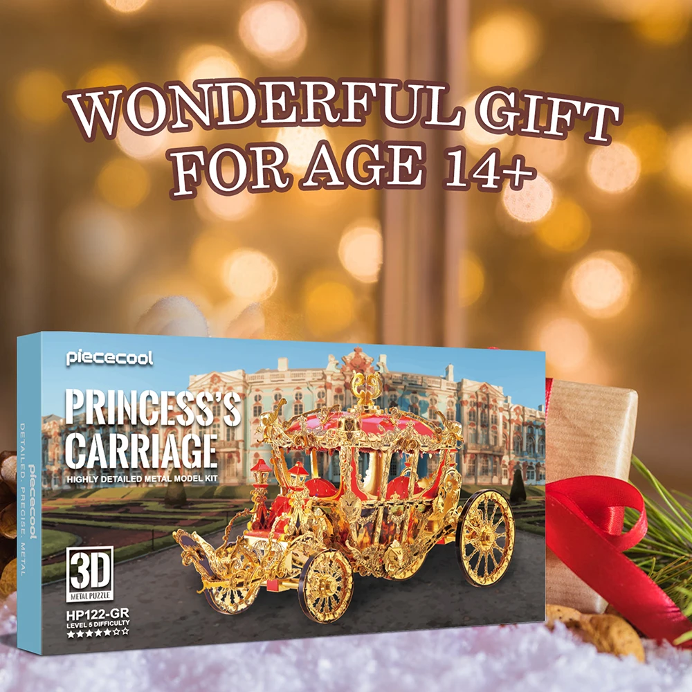 Piececool 3D Metal Puzzle Model Building Kits-The Princess Carriage DIY  Jigsaw Toy Christmas Birthday Gifts for Adults