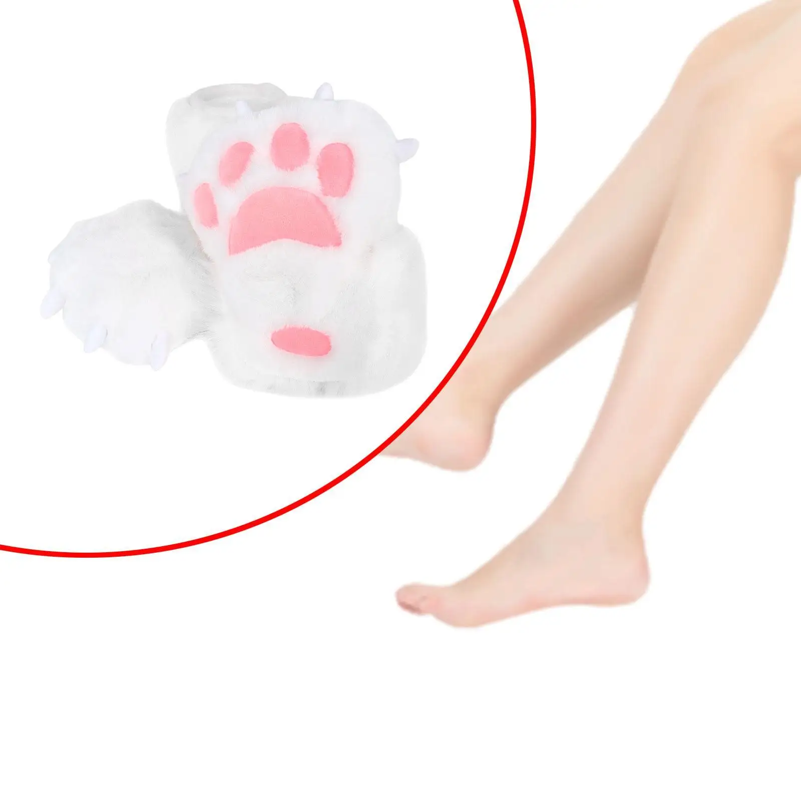 Fuzzy Animal Paw Slippers Cosplay Animal Claw Shoes for Birthday Gifts Dress up