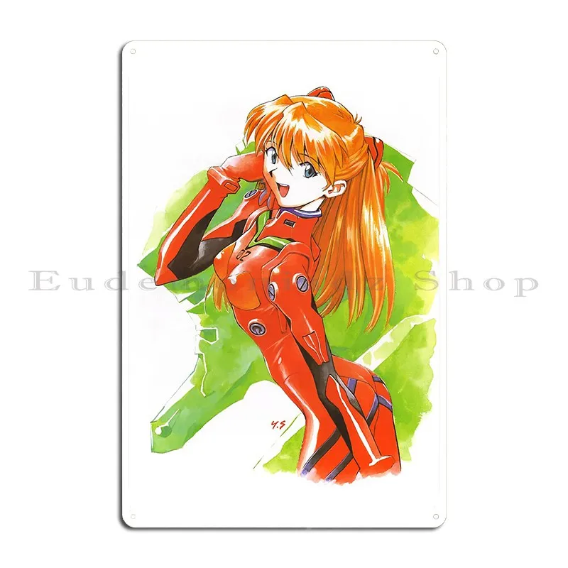 Asuka Langley Metal Sign Kitchen Poster Printing Club Kitchen Tin Sign Poster