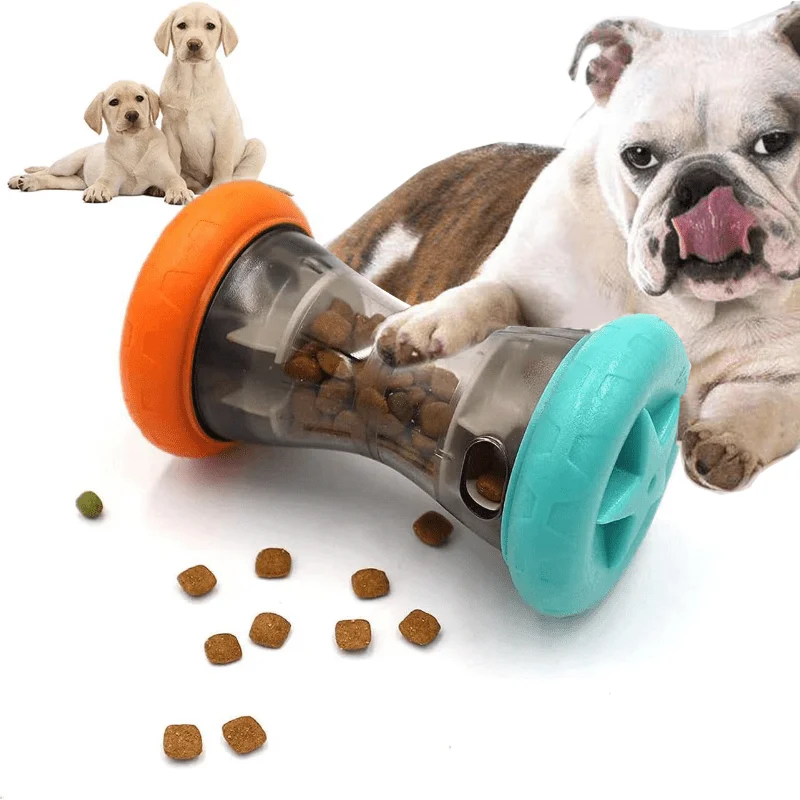 1pc Interactive Dumbbell Design Dog Toys Leaking Food Toy For Dog Slow Feeder Chew Toy Puzzle Interactive Toy