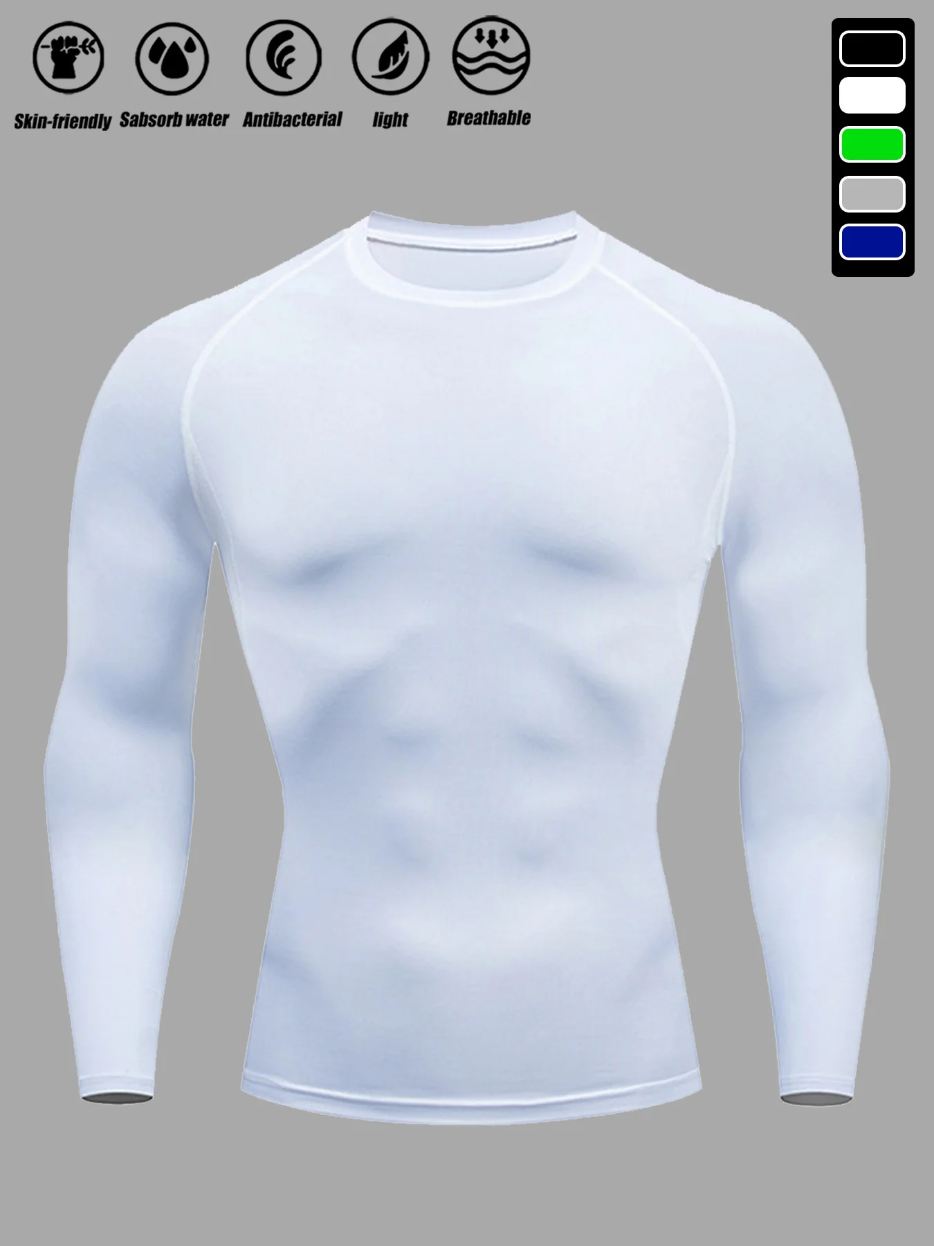 Men Sport T-shirt Quick Drying Long Sleeved Bodybuilding Running Compression Top Gym Tracksuit Men Fitness Tight Rashgard