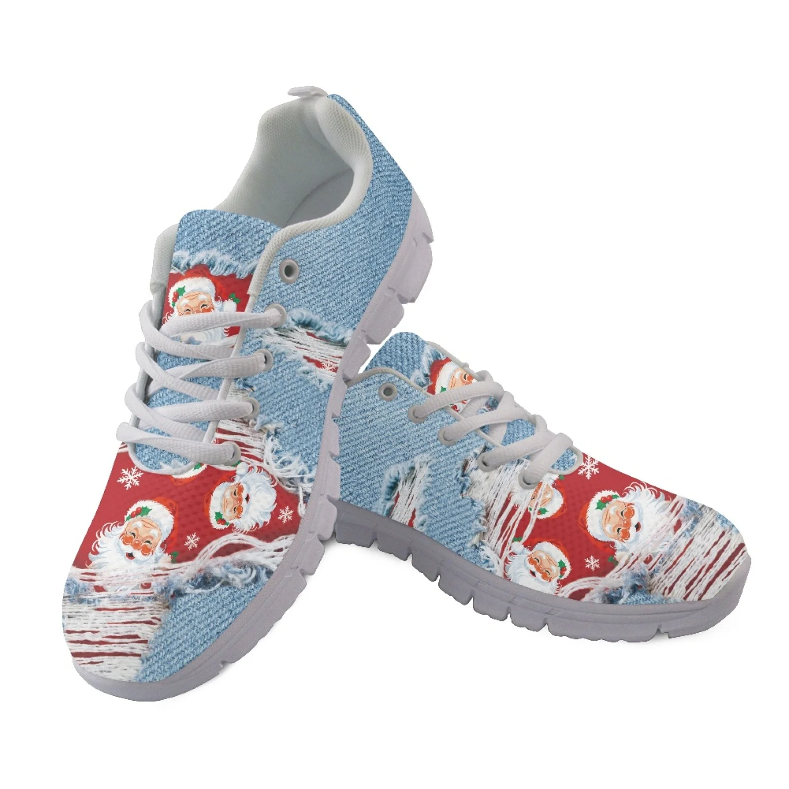 Coloranimal Santa Claus 2026 New Casual Running Sport Shoes for Women Mesh & EVA Sole Athletic Shoes Tennis Shoes