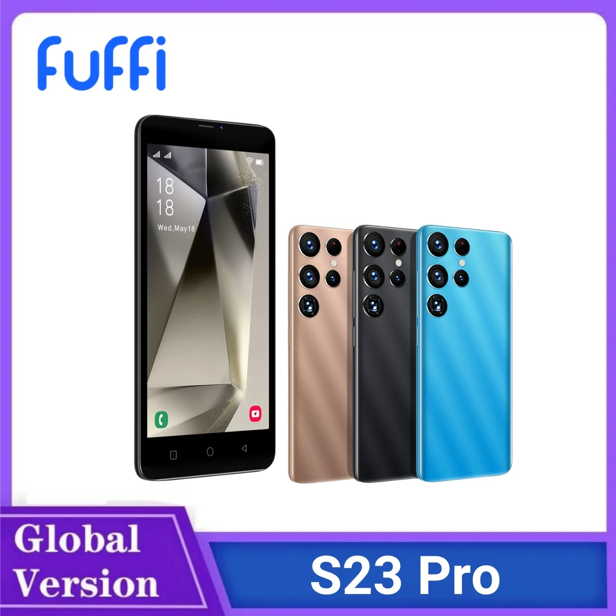 FUFFI-S23 Pro,Smartphone,5.0 Inch,2+16GB ROM,Dual SIM,Android,2000mAh Battrey,Cell Phone,Google Play Store,celular,Mobile phones