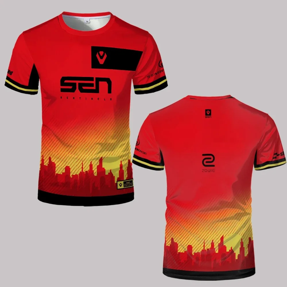 SENTINELS ESPORTS CLUB UNIFORMEN SEN PRO TRIKOT PROFESSIONELLE SPIELER TRAININGSUNIFORM FANS CUSTOM TOPS HERREN ÜBERGRÖSSIGE T-SHIRTS