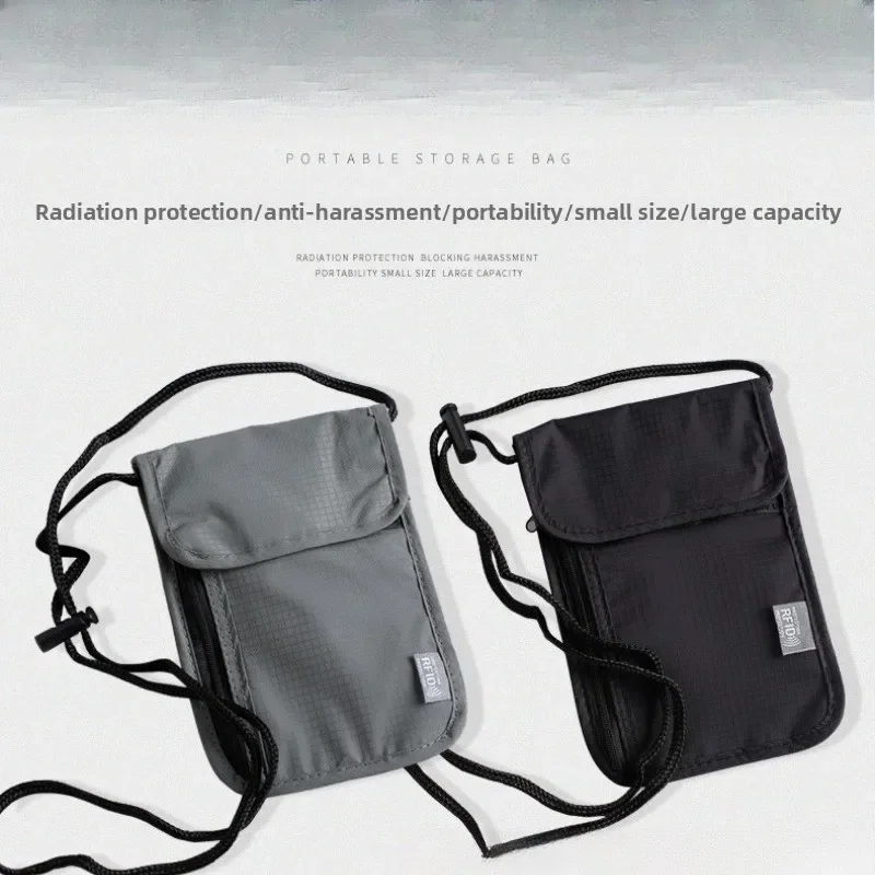 Waterproof Passport Bag Multifunctional Document Storage Bag Travel Passport Holder RFID Mobile Phone Bag Anti-lost