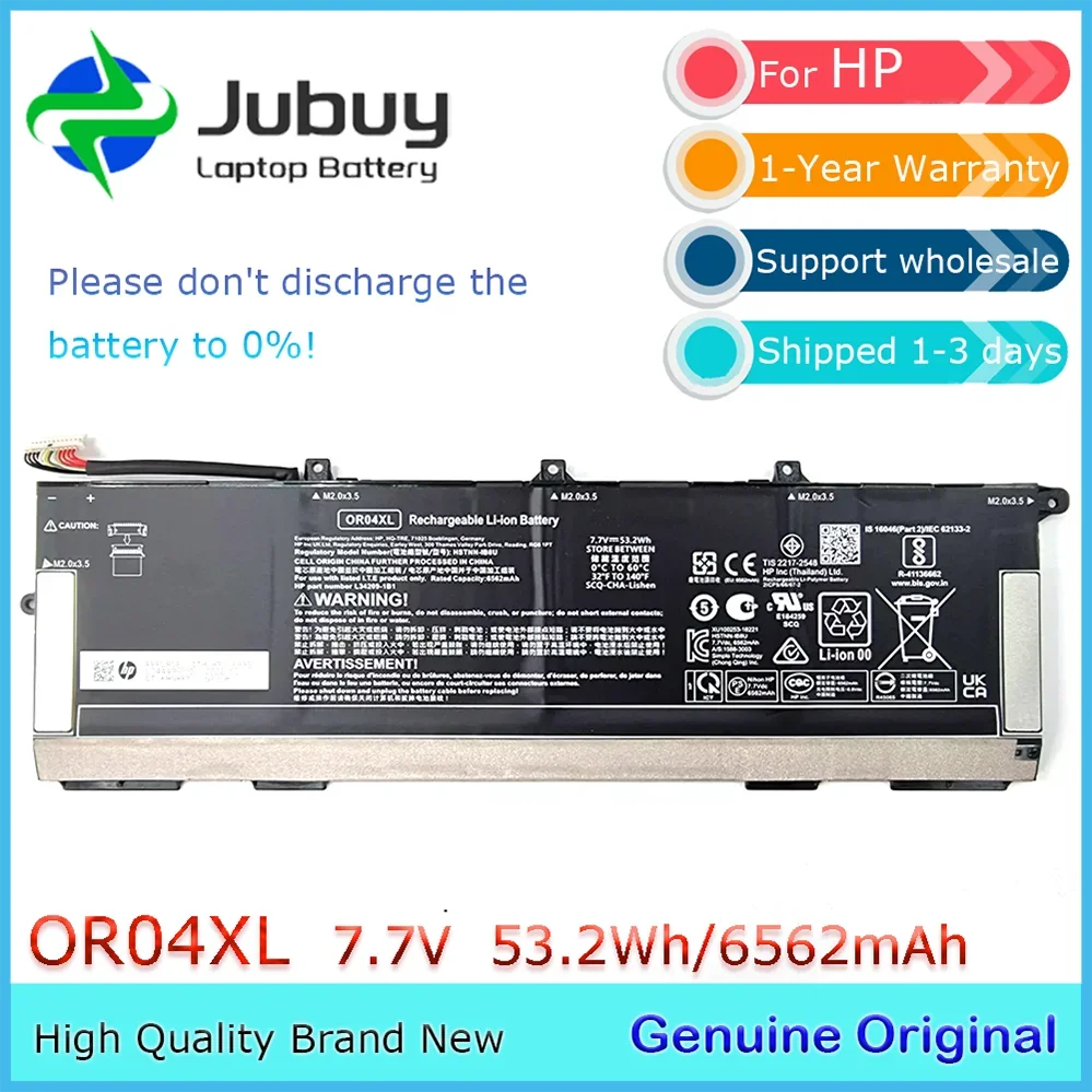 

Original 7.7V 53.2Wh OR04XL Notebook Battery for HP EliteBook X360 830 G5 G6 L34449-005 L34209-1B1 OR04053XL
