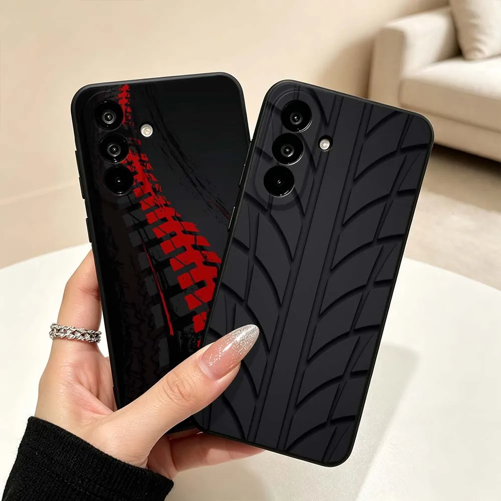 Tire Art Pattern Cover For Samsung Galaxy A73 A71 A56 A55 A54 A53 A52 A50 A40 A37 A36 A35 A32 A31 Phone Case