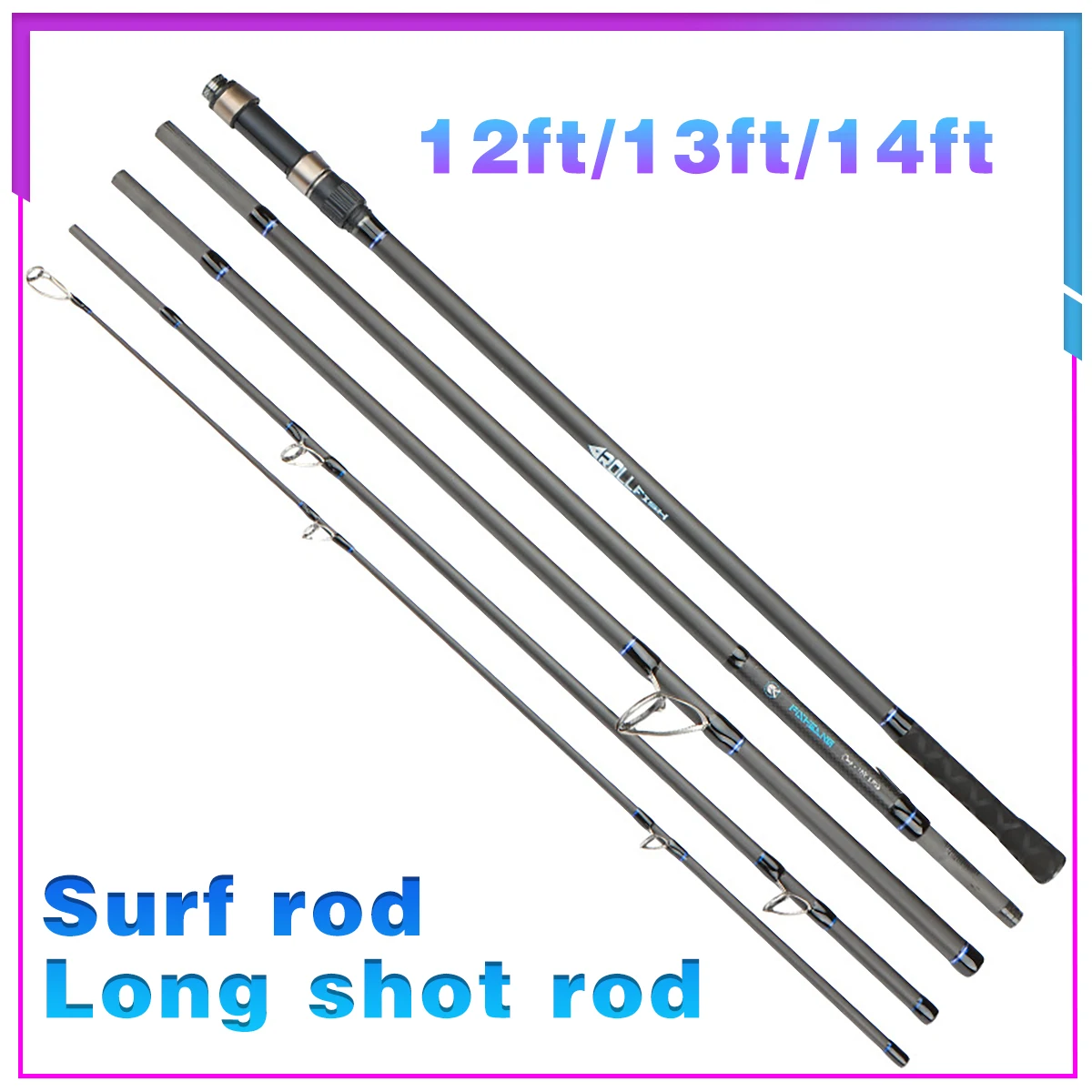 Surf rod12ft/13ft/14ft Carbon fiber Casting/Spinning Rod light Fishing Rod Bait rod saltwater rod Jigging Rod long shot rod