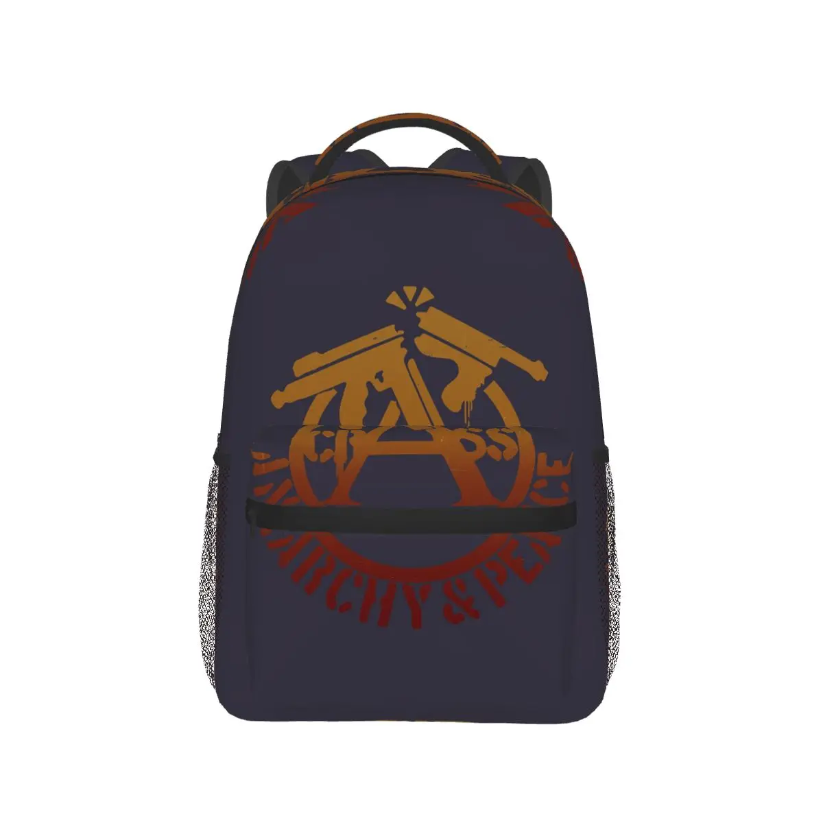 Dark Red Crass Anarchy And Peace Student Backpack School Bag Hiking Travel Daypack for Men Women Fashion Bookbag Shoulder Bags