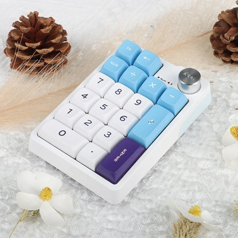 Kzzi K20 Mechanical Keyboard Wireless Tri Mode Multi functional knob Hot plug RGB Portable office Keypad Laptop Accessories Gift