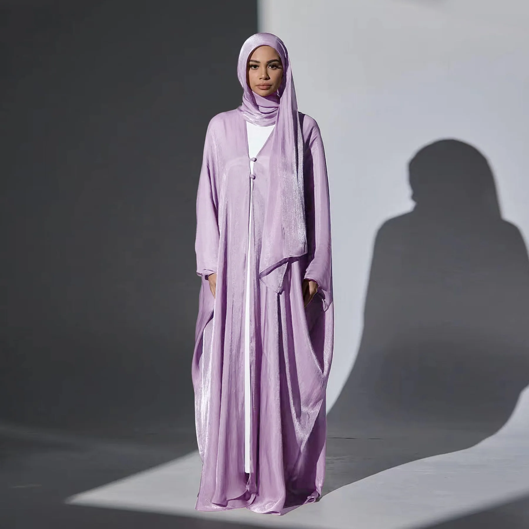

2025 Open Abaya Dubai Kaftan Women Muslim Hijab Dress Kebaya Jalabiya Turkey Caftan Marocain Femme Robe Kimono Cardigan Abayas