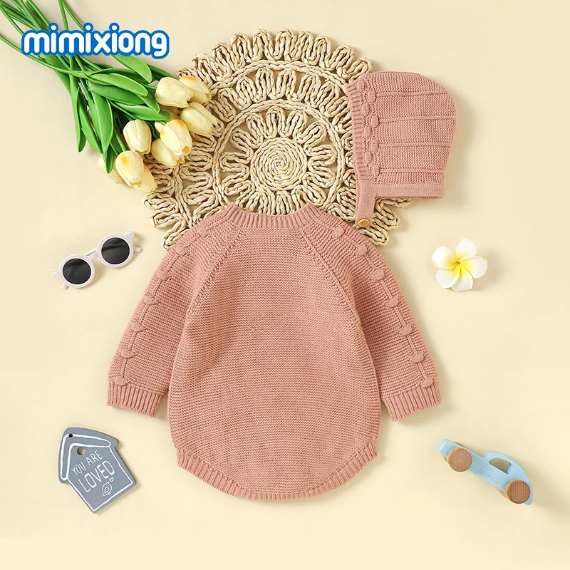 Baby Boys Girls Bodysuits Clothes Autumn Winter Long Sleeve Knitted Newborn Netural Onesie One Piece Infant Kids Outwear Outfits