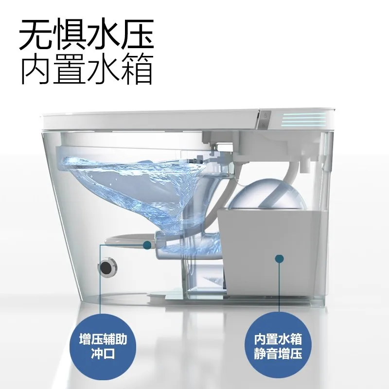 Automatic light smart toilet all-in-one instant heating without water pressure Household large seat toilet