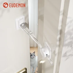 EUDEMON-Protector de pellizco de dedo para niños, pestillo de puerta ajustable, palanca de puerta, cerradura de manija para mascotas, gatos de fácil entrada