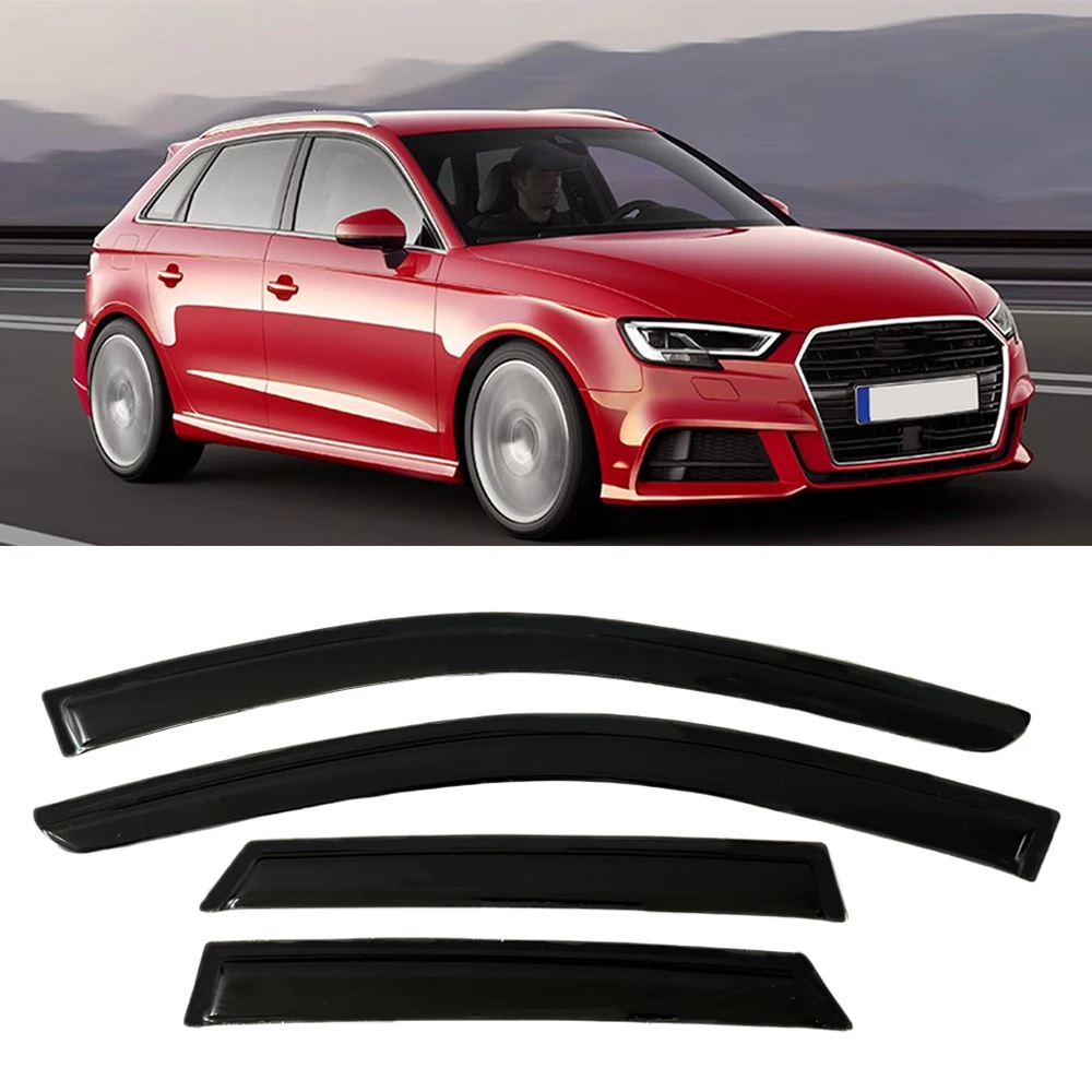 

Window Visor for AUDI A3 8V HATCHBACK 2013 2014 2015 2016 2017 2018 2019 2020 Wind Deflectors Rain Guards Door Visor Vent Shades