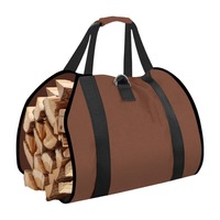 Oxford Cloth Firewood Storage Bag with Handles Waterproof Log Carrier Tote Bag Security Strap Large Wood Carrying Bag