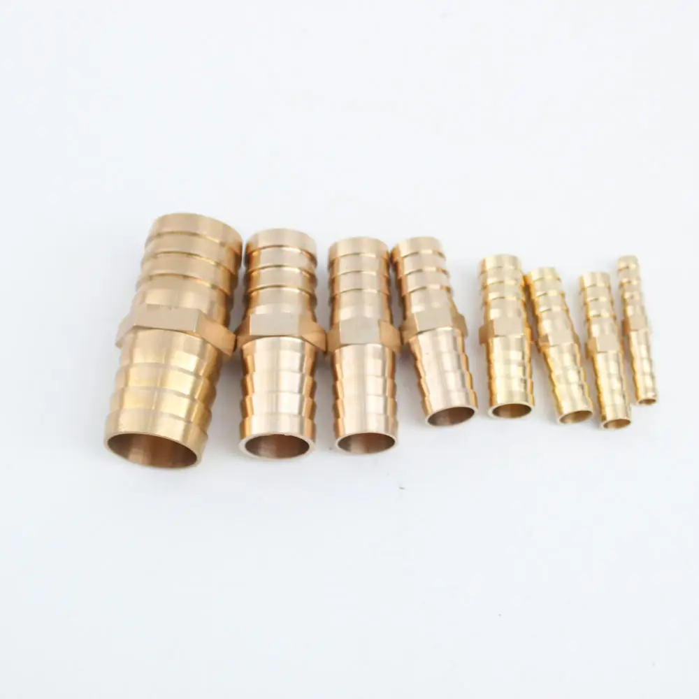 Heavy Duty Brass Barb Fitting Connector For Gas Hose Air Tube Straight Adapter Pneumatic Pipe Industrial Connection Part