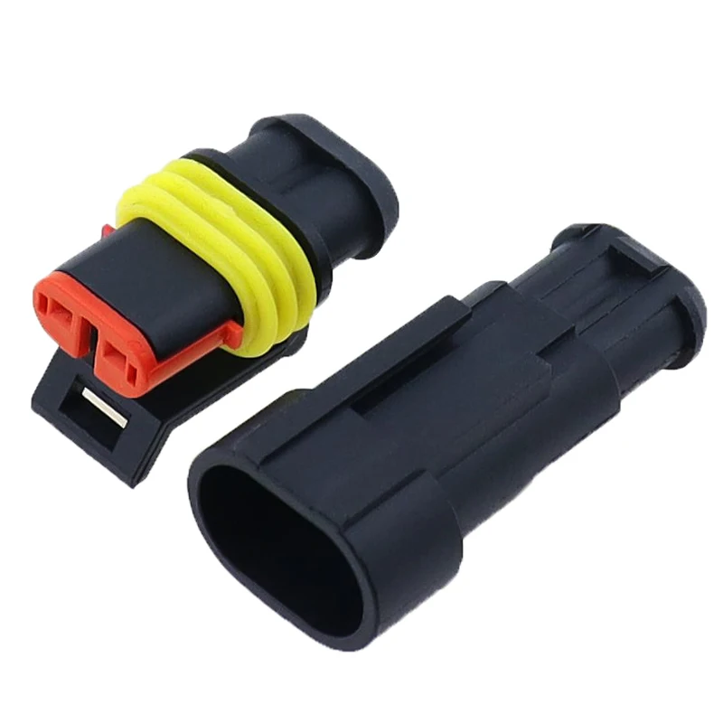 5 sets Kit 2 Pin Way Impermeável Fio Elétrico Conector Plug parte do carro