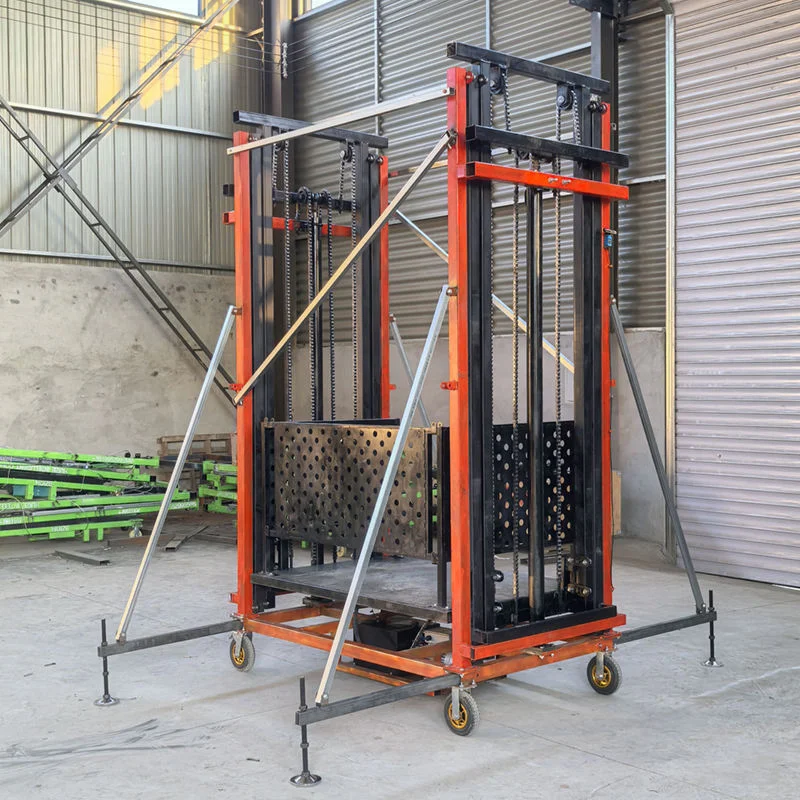 Three-point mobile telescopic 2-8 meters 500kg electric scaffolding lift Foldable electric scaffolding lift platform with CE