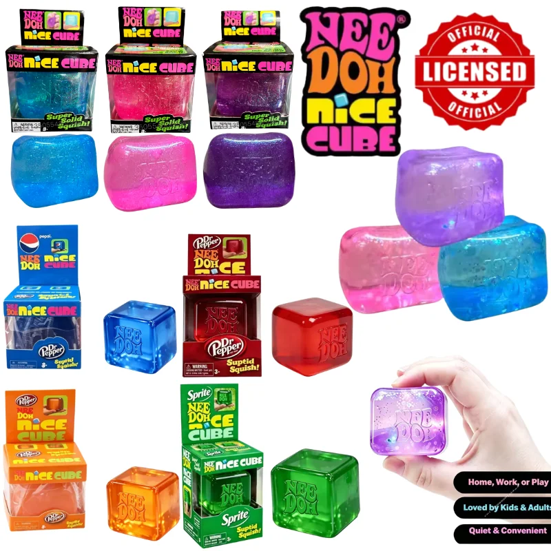 Schylling Blind Box Glitzer-Würfel Fidget-Spielzeug Quetschbares Spielzeug zur Stresslinderung Anti-Angst Fokus-Sensorik-Spielzeug für ADHS