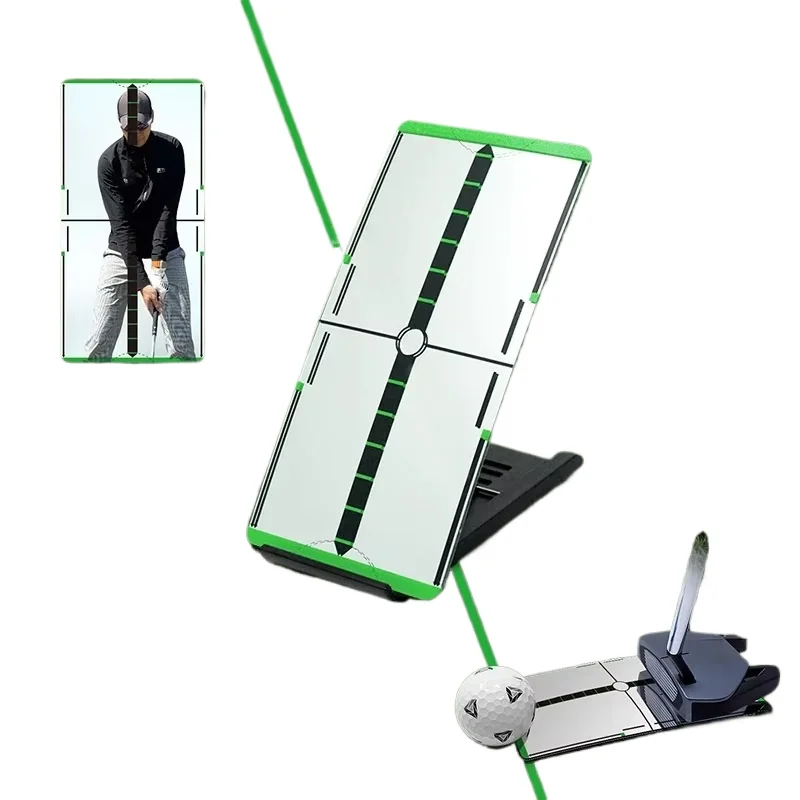 Acrylic Golf Putting Alignment Mirror Portable Practice Posture Corrector Accurate Swing Training Aid With Clear Feedback
