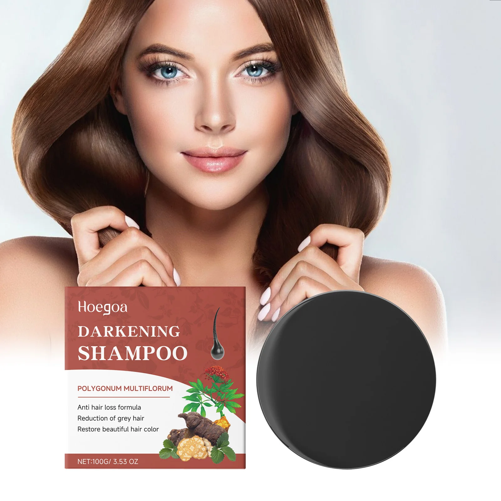 

Polygonum Multiflorum Shampoo Soap Restore Black Hair Reduce Loss Strengthen Root Remove Dandruff Repair Gray White Hair Shampoo