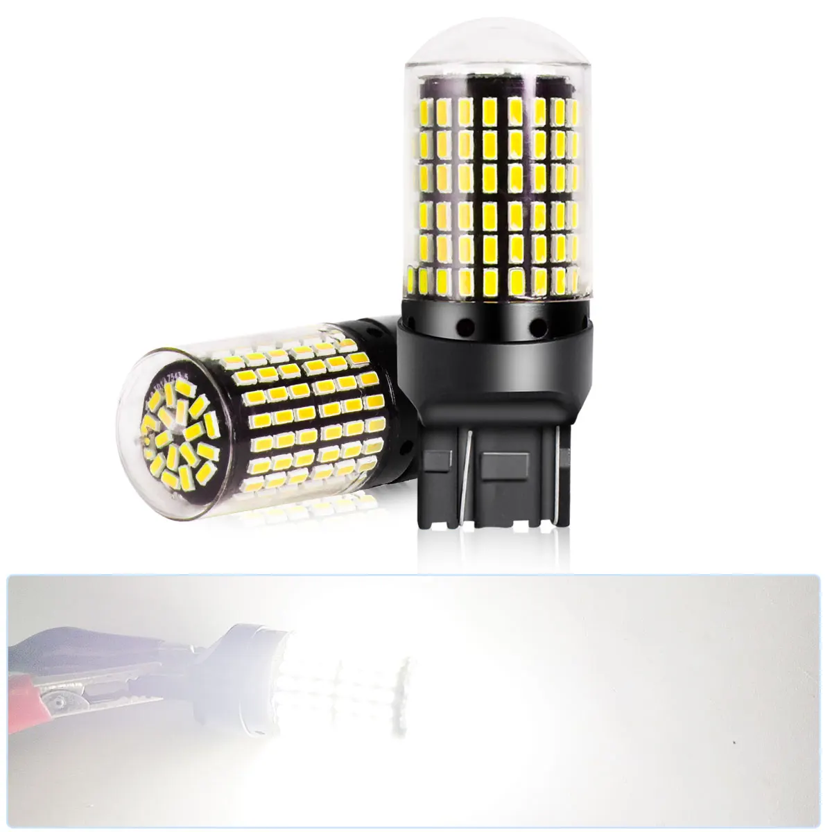 Powerful 7443 7440 360 Bulbs W21/5W 9715R T20 3014 LED Chips For Automotive Turn Signal Clearence Parking Reading Width Lights