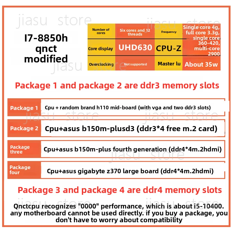 Modified Desktop CPU Kit, LGA1151 i9 9900K , 6/8 Core Processor Combo