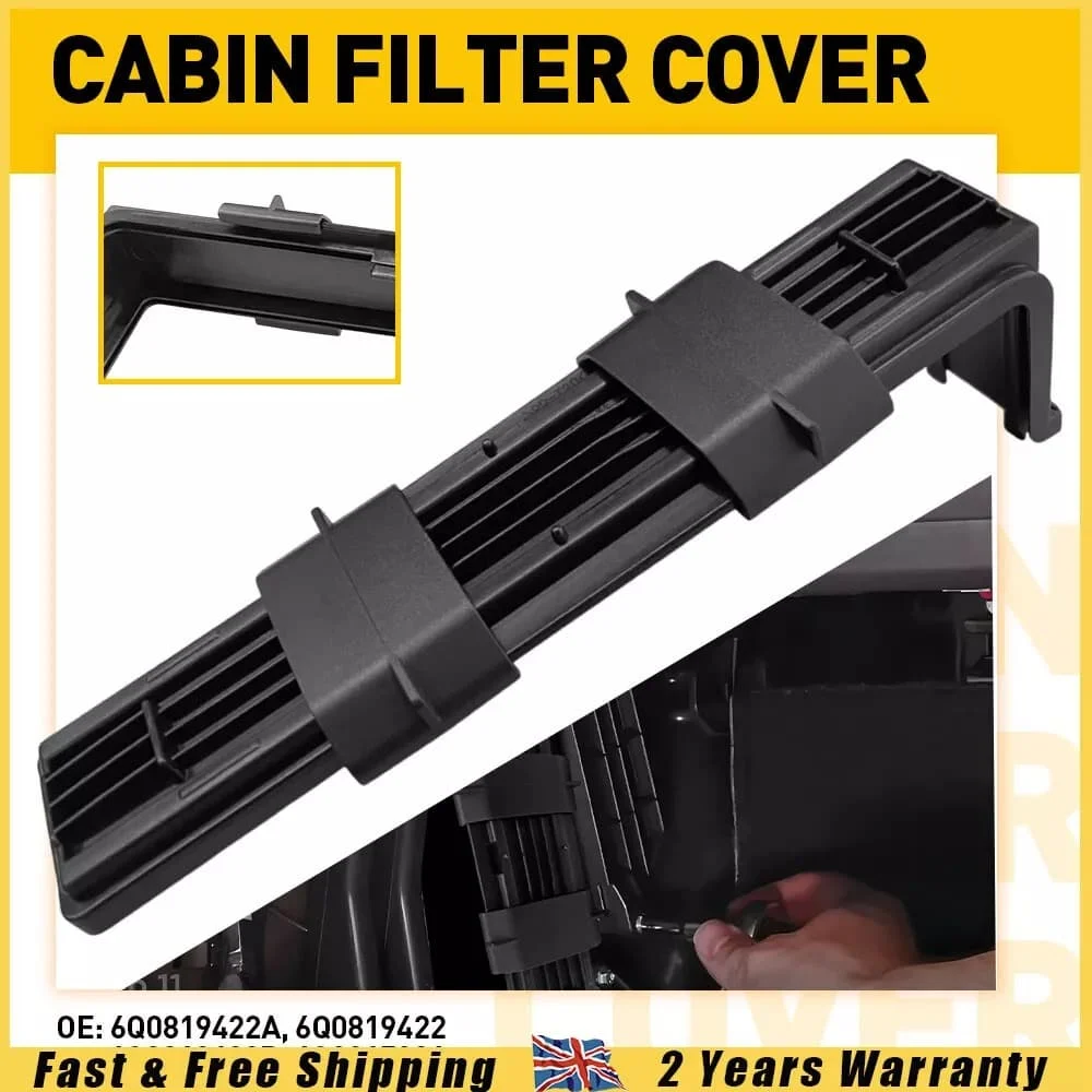 

Cabin Air Filter Cover For Seat Ibiza VW Polo Audi Skoda Fabia Pollen Cabin Filter Cover 6Q0819422A Car Air Filter Cover Cap