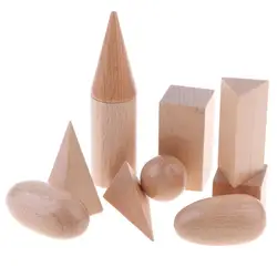 3D Geometric Body Model Wooden Body Shapes Mathematics Teaching Aids