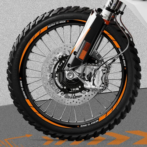 Imagen 2 del producto Para KTM 1290 Super ADVENTURE 390 690 790 890 1190 2023 llanta de motocicleta reflectante pegatina de raya accesorios impermeables