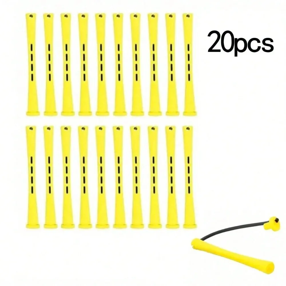 20Pcs Short Perm Rods Set Plastic Cold Wave Rollers Non-Slip Hair Curler Heatless Perming Hairdressing Styling Accessories