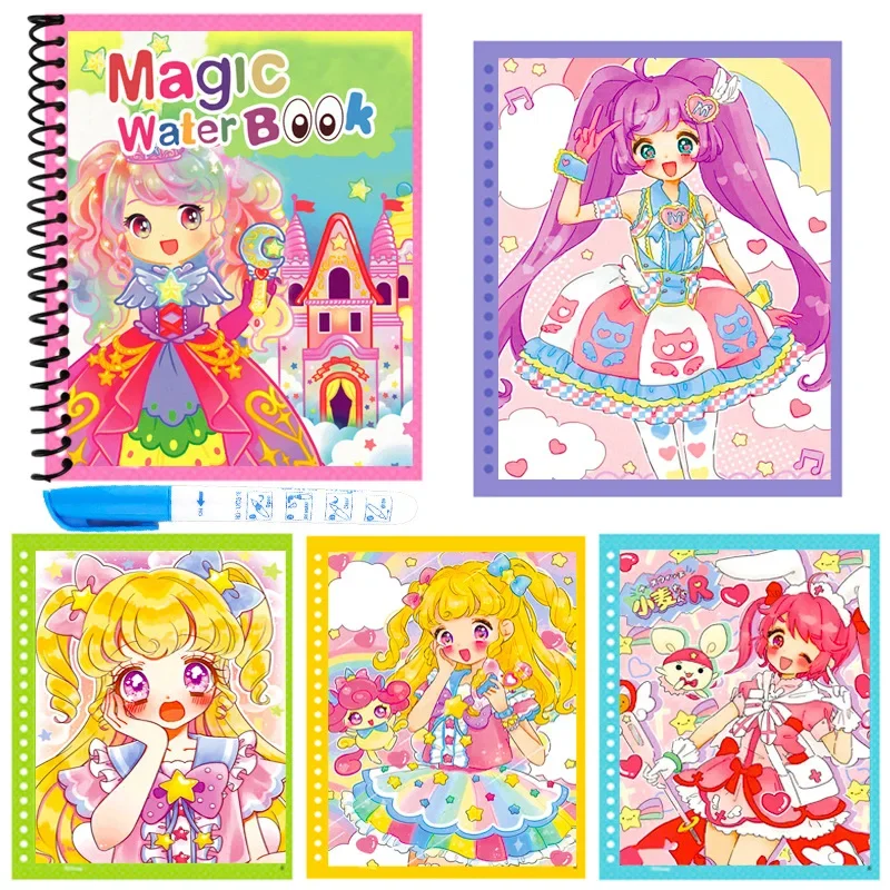 Livre de dessin à l'eau magique pour enfants, Puzzle réutilisable pour la maternelle, livre de coloriage pour bébé, Graffiti à plusieurs reprises, livre d'images à l'eau