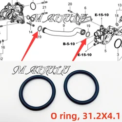 2PC For Honda Civic Accord JAZZ CR-Z Fit CRV Odyssey Acura R-V HR-V Civic Hybrid motor iron water hose seal ring O ring 31.2X4.1
