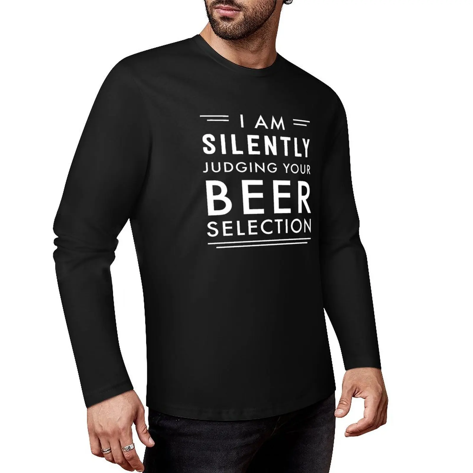 

I am silently judging your beer selection Long T-Shirt kawaii clothes plain t-shirt funny t shirts mens graphic t-shirts pack