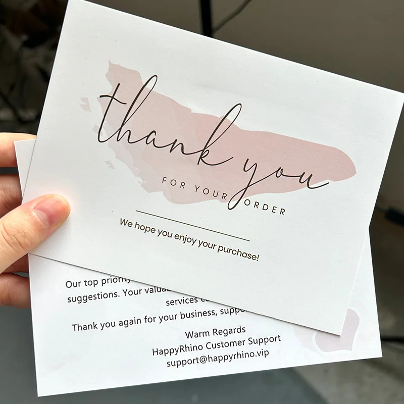 Customized Thank You For Your Order Card For Small Shop Gift Decoration Card For Small Business Coated Paper Personalized Logo