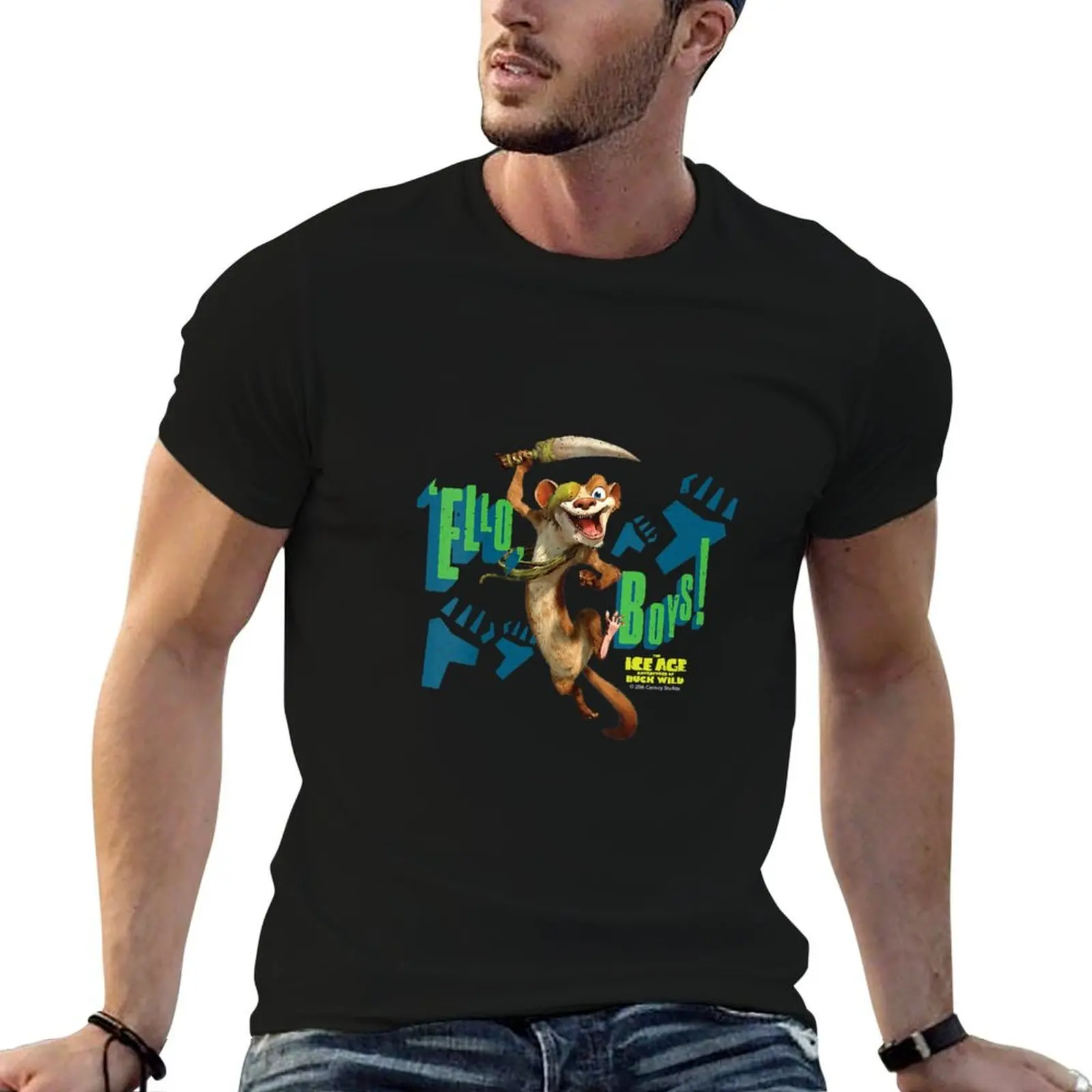 

Ice Age Adventures of Buck Wild ‘Ello Boys T-Shirt t shirt custom print man t shirts high quality luxury brand T-Shirt