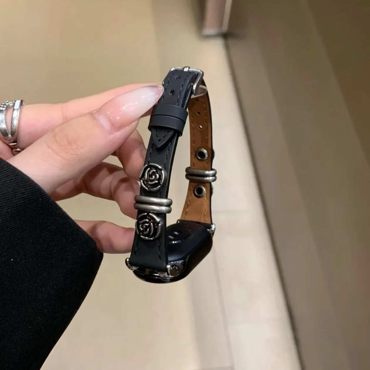 flower For Xiaomi Band 10 9 Leather Watch loop For Xiaomi Band Smart Band NFC Band For Xiaomi 8 Accessories