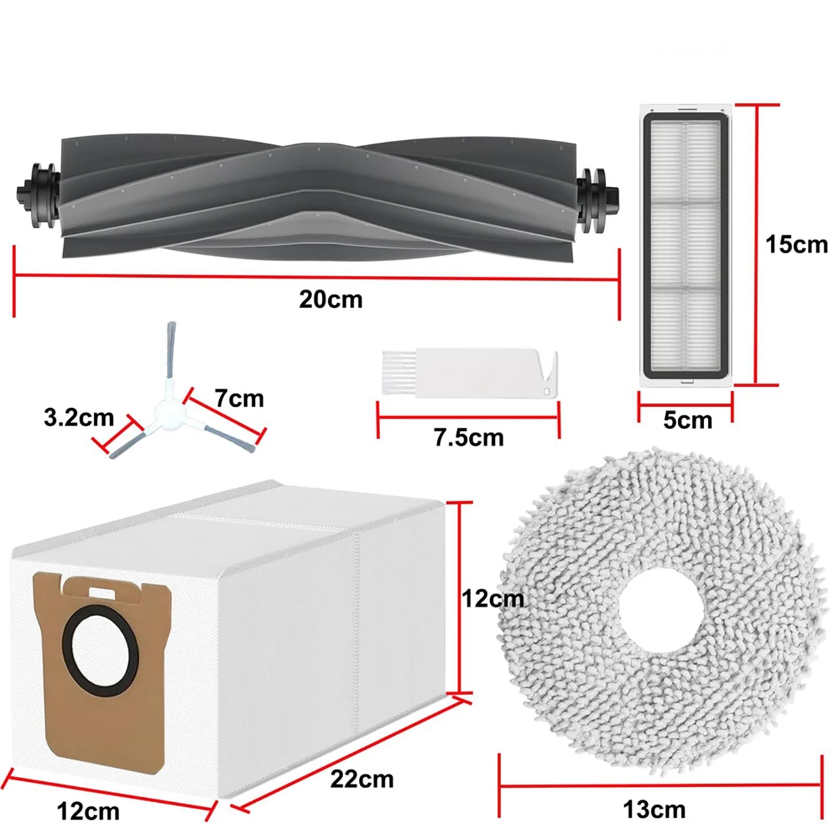 For Dreame L10 Ultra / L10S Ultra Robot Vacuum Cleaner Main Side Brush Hepa Filter Mop Pads Dust Bags Replacement Parts