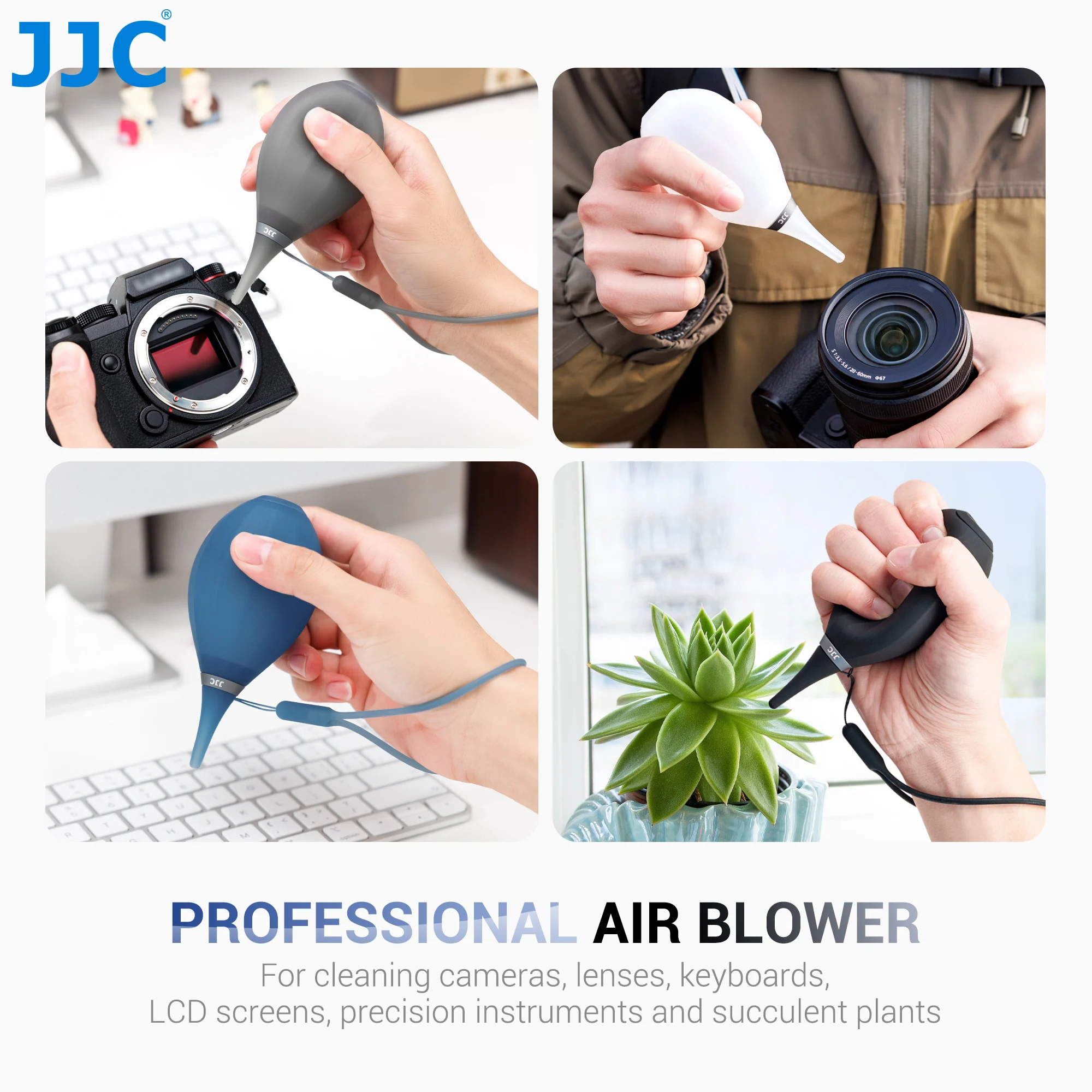 JJC Soft Tip Air Blower Two Single Air Intake Lens Blower for Digital DSLR SLR Lenses Cameras  Sensitive Electronics Keyboards