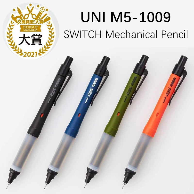 

1pc UNI SWITCH Mechanical Pencil M5-1009GG KURU TOGA Rotation Mode 0.5mm 0.3mm Anti-fatigue Soft Pen Grip Student Stationery