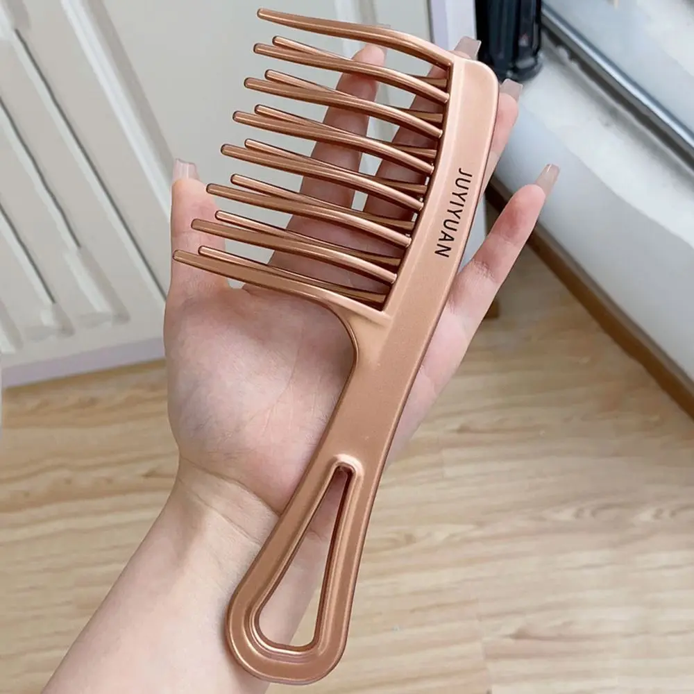 Portable Fluffy Hair Double Row Comb Long Hair Durable Curved Comb Salon Curly Hair Fluffy Styling Comb Girl