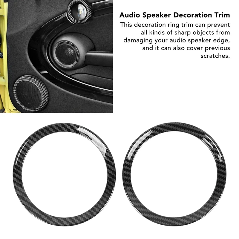 Car Door Side Audio Speaker Edge Cover Trim For Mini Cooper R54 2007-2013 Mini Clubvan R55 2006-2013 R56 2006-2013