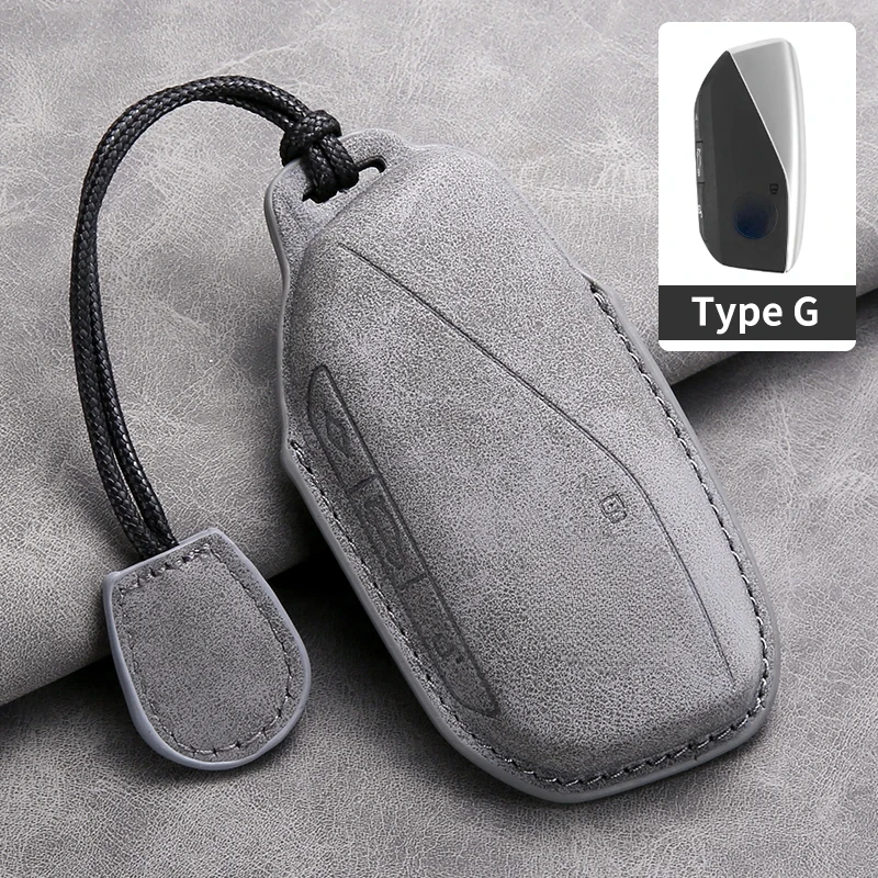 

Leather Car Remote Key Case Cover Shell For BMW I7 X7 G07 LCI IX I20 X1 U11 7 Series G70 G09 XM U06 G81 M3 Protect Key Fob